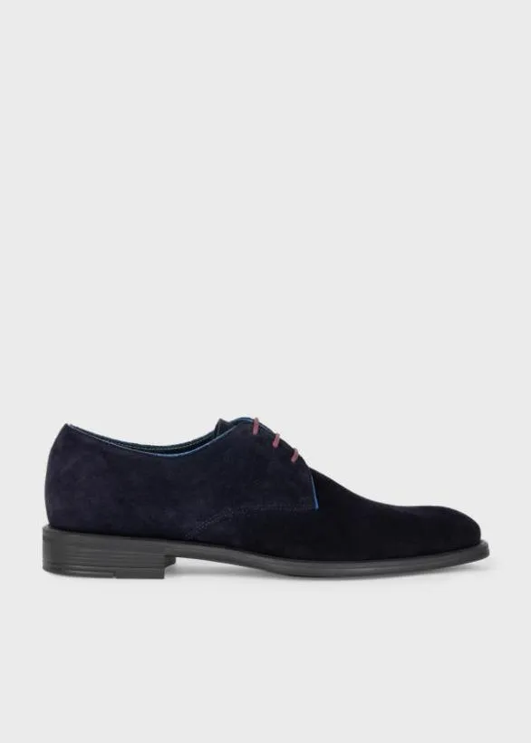 Paul Smith Derby Shoes Suede 039Bayard039 Derby Shoes Navy 8211 Mens