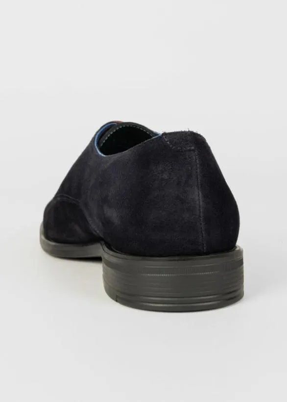 Paul Smith Derby Shoes Suede 039Bayard039 Derby Shoes Navy 8211 Mens