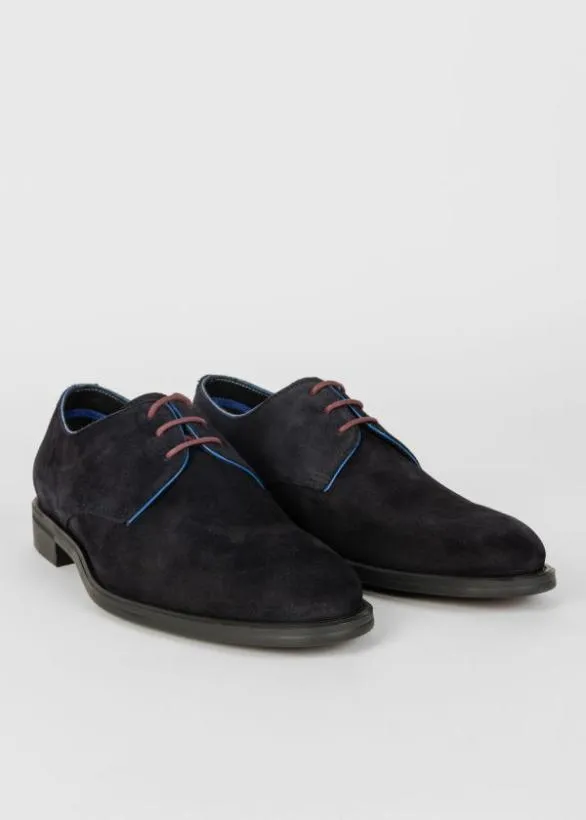Paul Smith Derby Shoes Suede 039Bayard039 Derby Shoes Navy 8211 Mens