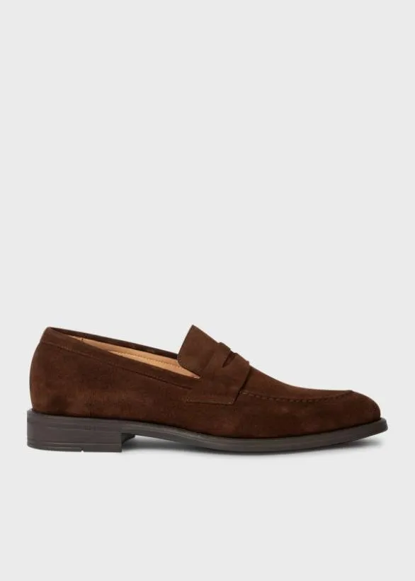 Paul Smith Formal Suede 039Remi039 Loafers Brown 8211 Mens