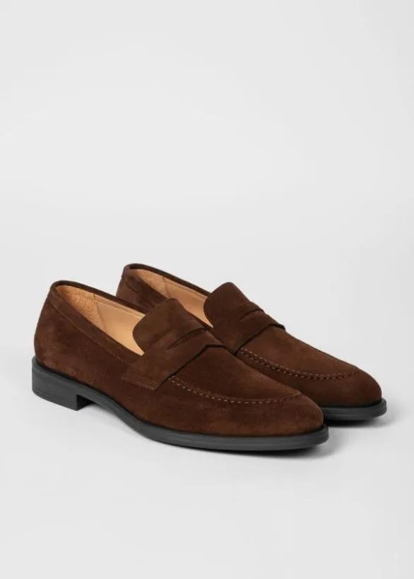 Paul Smith Formal Suede 039Remi039 Loafers Brown 8211 Mens