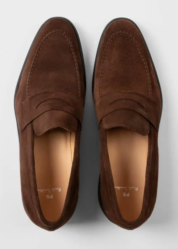 Paul Smith Formal Suede 039Remi039 Loafers Brown 8211 Mens