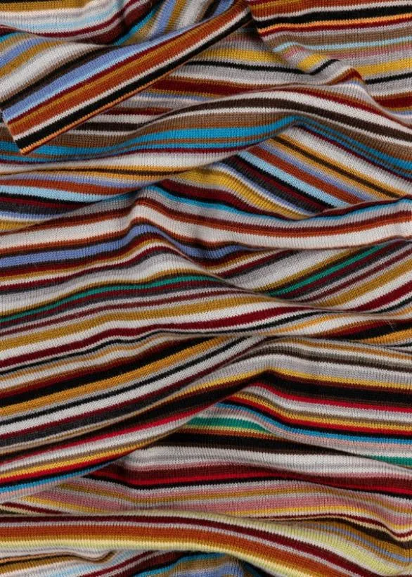 Paul Smith Hats and Gloves 039Signature Stripe039 Merino Wool Beanie Hat and Scarf Gift Set Signature Stripe 8211 Mens