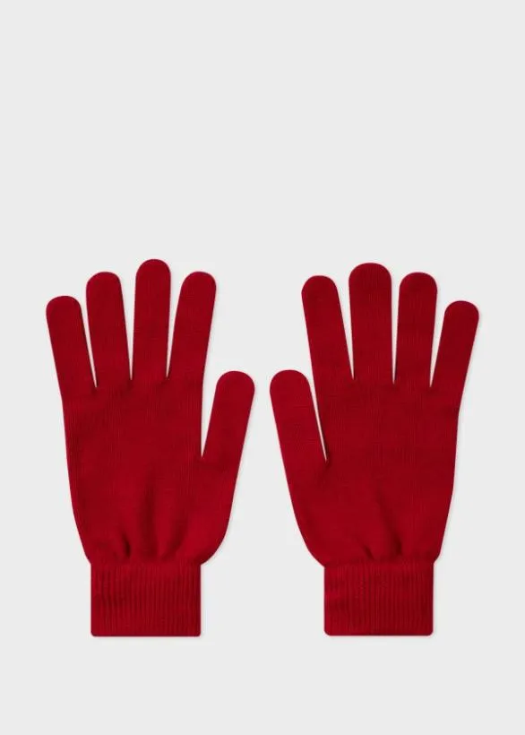 Paul Smith Hats and Gloves 039Zebra039 Hat Gloves and Scarf Gift Set Red 8211 Mens