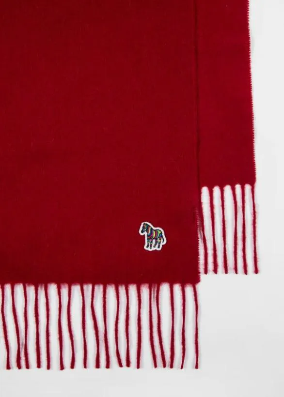 Paul Smith Hats and Gloves 039Zebra039 Hat Gloves and Scarf Gift Set Red 8211 Mens