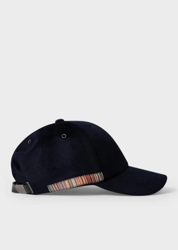 Paul Smith Hats and Gloves CashmereBlend Cap Navy 8211 Mens