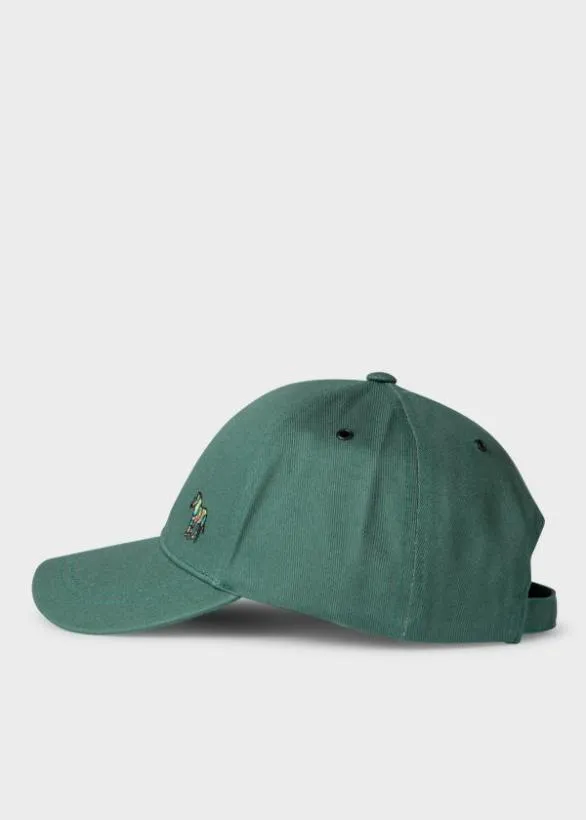 Paul Smith Hats and Gloves Zebra Logo Baseball Cap Green 8211 Mens