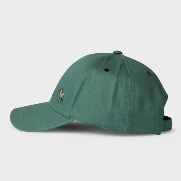 Paul Smith Hats and Gloves Zebra Logo Baseball Cap Green 8211 Mens