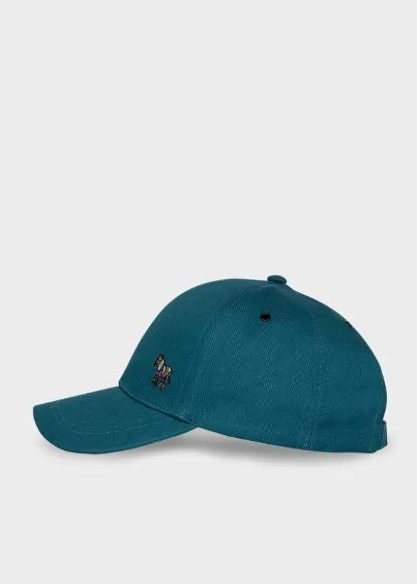 Paul Smith Hats and Gloves Zebra Logo Baseball Cap Teal 8211 Mens
