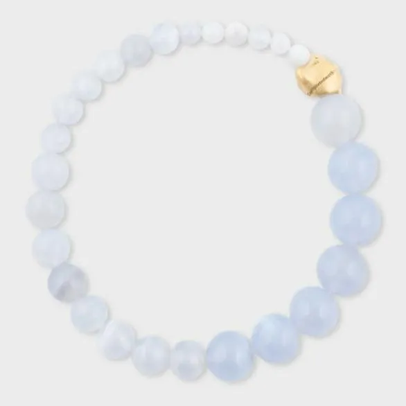 Paul Smith Jewellery and Keyrings Agate and Gold Vermeil Bracelet By Completedworks Light Blue 8211 Mens