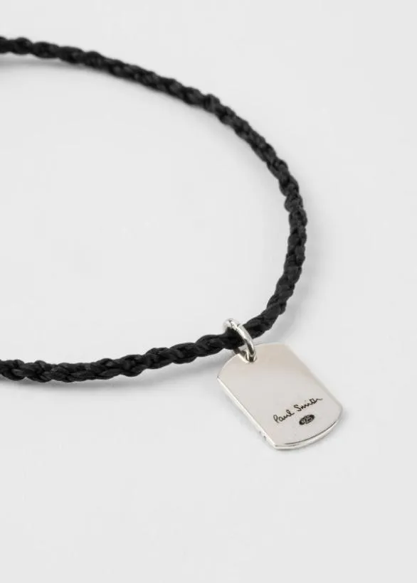 Paul Smith Jewellery and Keyrings Bracelet With Silver Tag Black 8211 Mens
