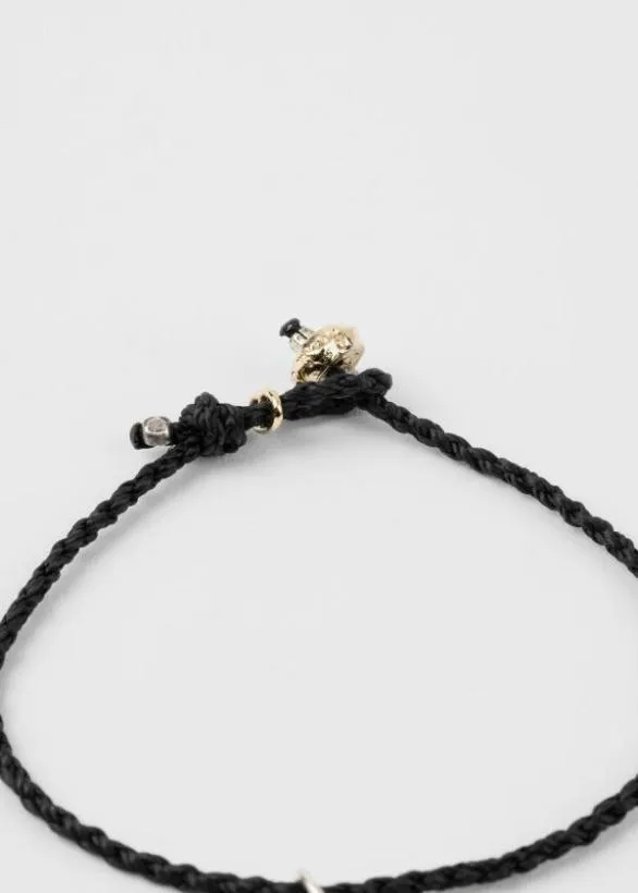 Paul Smith Jewellery and Keyrings Bracelet With Silver Tag Black 8211 Mens