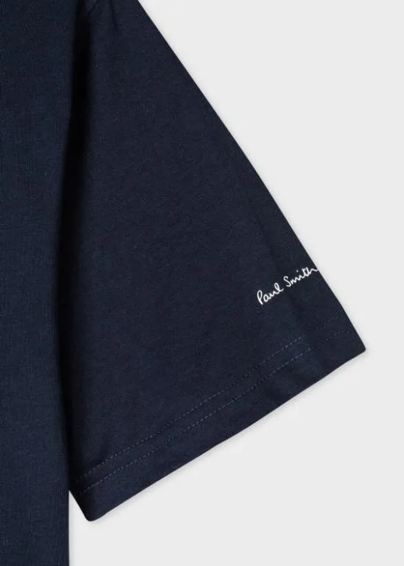 Paul Smith Loungewear Cotton Lounge TShirts Three Pack Navy 8211 Mens