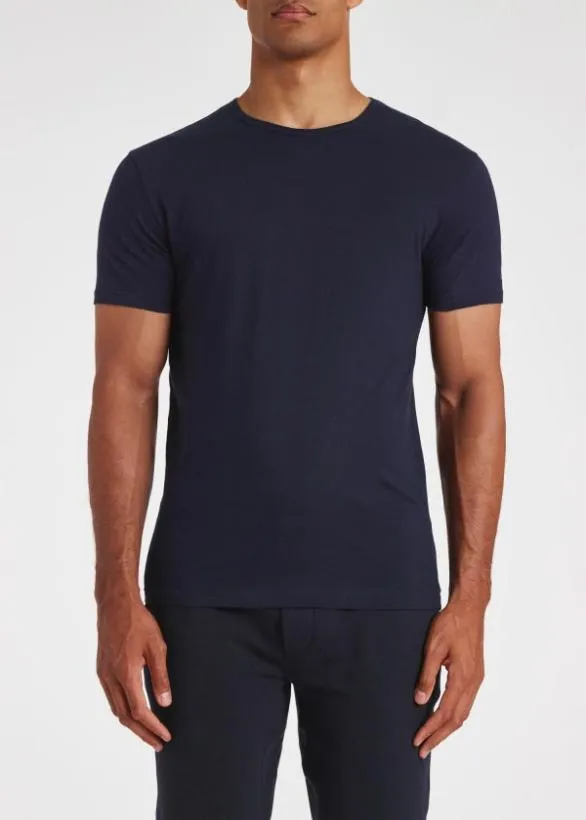 Paul Smith Loungewear Cotton Lounge TShirts Three Pack Navy 8211 Mens