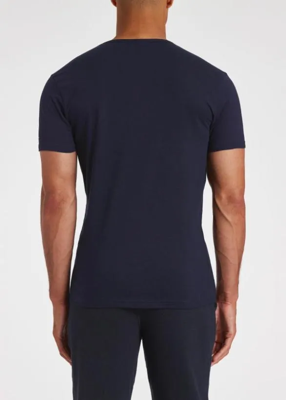 Paul Smith Loungewear Cotton Lounge TShirts Three Pack Navy 8211 Mens