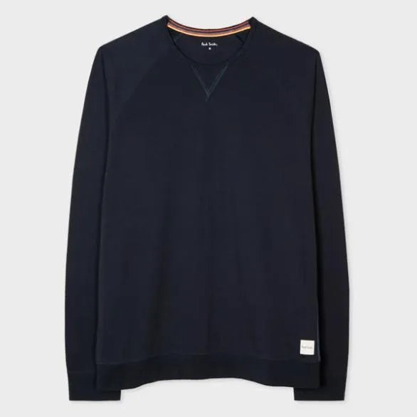 Paul Smith Loungewear Jersey Cotton LongSleeve Top Navy 8211 Mens