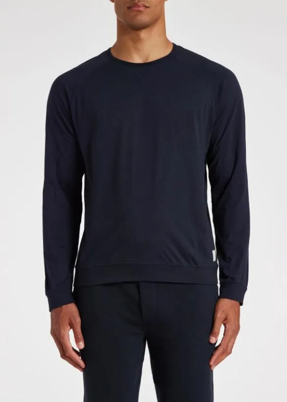Paul Smith Loungewear Jersey Cotton LongSleeve Top Navy 8211 Mens