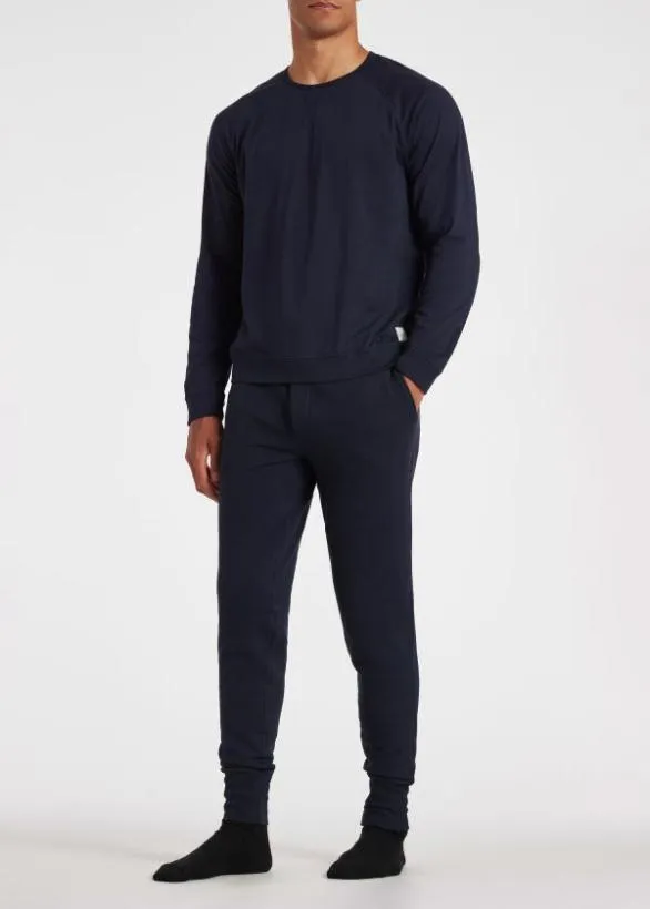 Paul Smith Loungewear Jersey Cotton LongSleeve Top Navy 8211 Mens