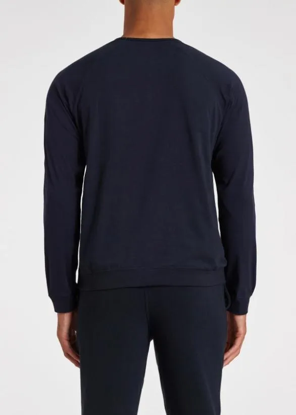 Paul Smith Loungewear Jersey Cotton LongSleeve Top Navy 8211 Mens