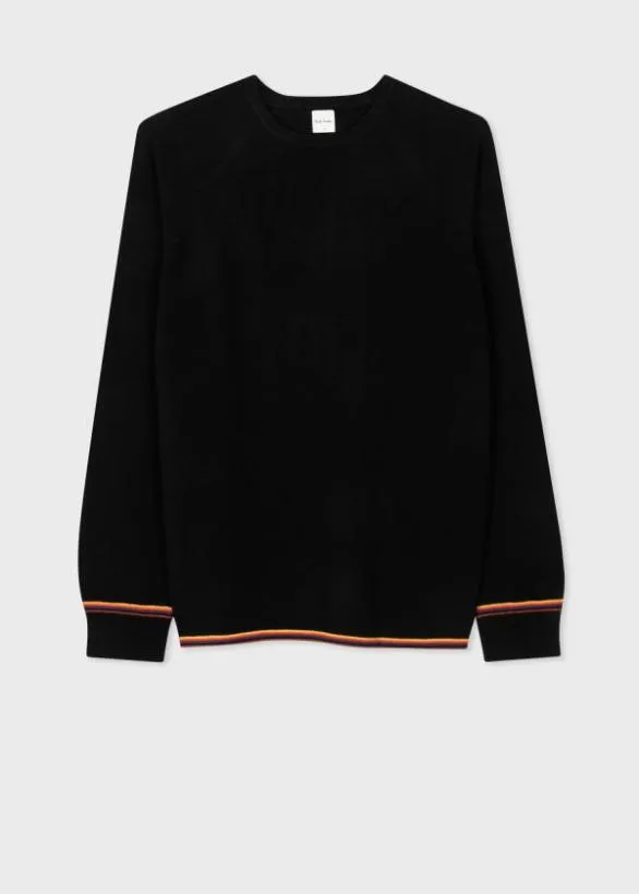 Paul Smith Loungewear Merino Wool 039Artist Stripe039 Lounge Sweater Black 8211 Mens Paul Smith Loungewear Merino Wool 039Artist Stripe039 Lounge Sweater Black 8211 Mens