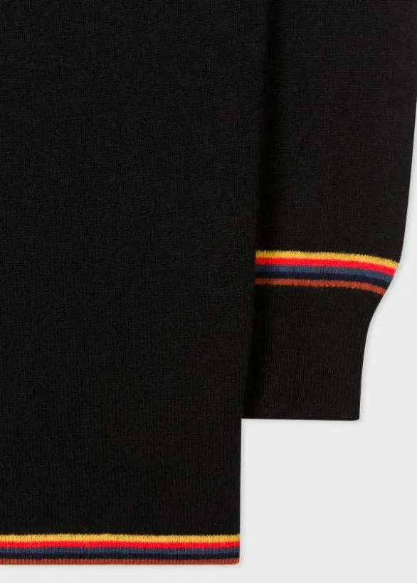 Paul Smith Loungewear Merino Wool 039Artist Stripe039 Lounge Sweater Black 8211 Mens