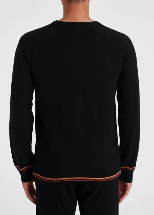 Paul Smith Loungewear Merino Wool 039Artist Stripe039 Lounge Sweater Black 8211 Mens
