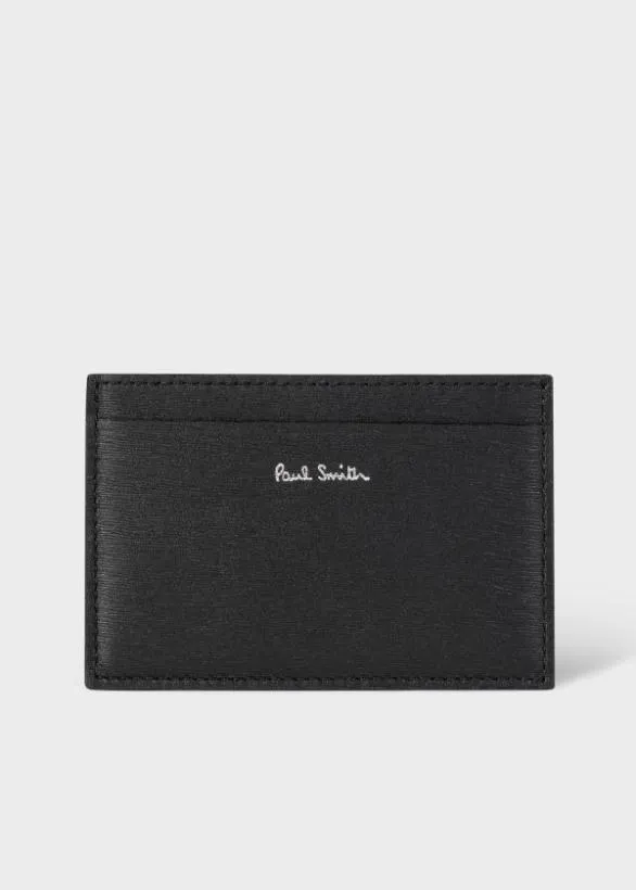 Paul Smith Monogrammed Gifts Leather Credit Card Holder Black 8211 Mens