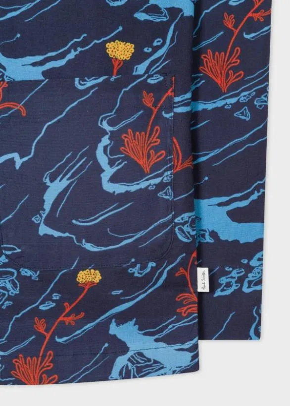 Paul Smith Nightwear Cotton 039Long Cliff039 Pyjamas Navy 8211 MensHome