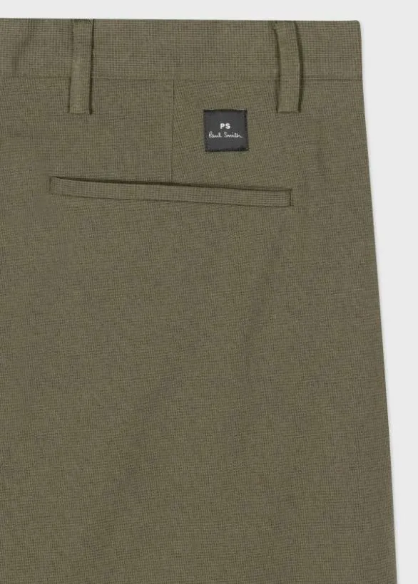 Paul Smith Pants Micro Check Pants Khaki 8211 Mens