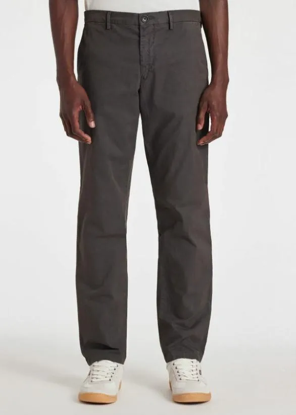Paul Smith Pants MidFit 039Broad Stripe Zebra039 Chinos Charcoal Grey 8211 Mens