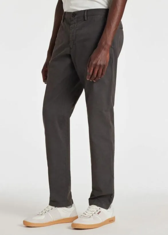 Paul Smith Pants MidFit 039Broad Stripe Zebra039 Chinos Charcoal Grey 8211 Mens