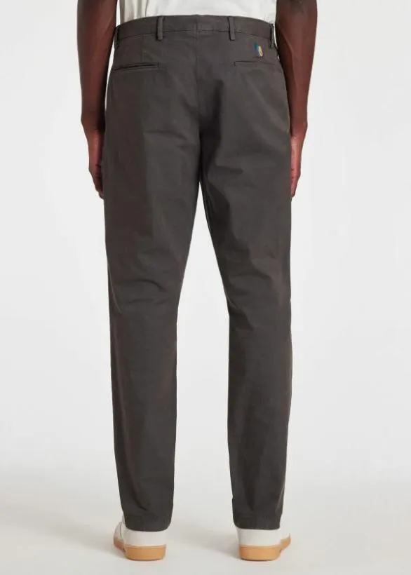 Paul Smith Pants MidFit 039Broad Stripe Zebra039 Chinos Charcoal Grey 8211 Mens