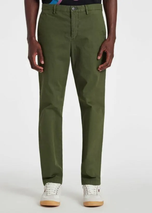 Paul Smith Pants MidFit 039Broad Stripe Zebra039 Chinos Khaki 8211 Mens