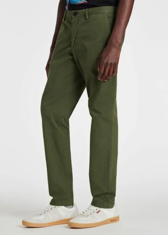 Paul Smith Pants MidFit 039Broad Stripe Zebra039 Chinos Khaki 8211 Mens