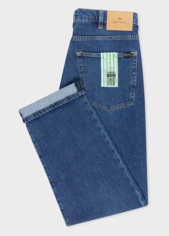 Paul Smith Pants RelaxedFit 039Organic Vintage Stretch039 Jeans Mid Wash 8211 Mens