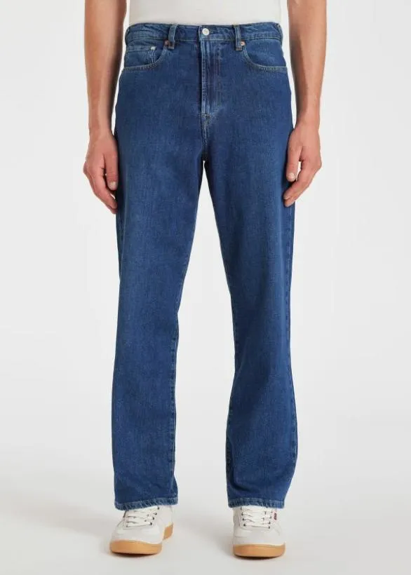 Paul Smith Pants RelaxedFit 039Organic Vintage Stretch039 Jeans Mid Wash 8211 Mens