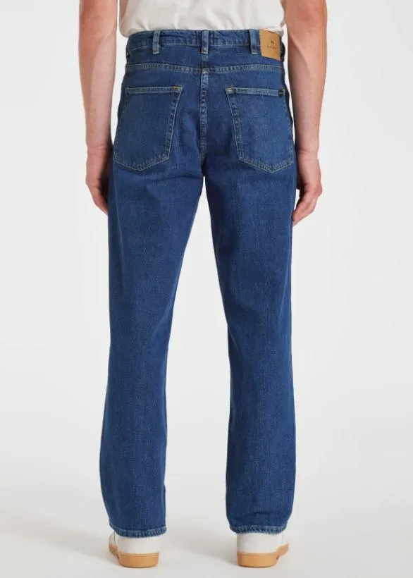 Paul Smith Pants RelaxedFit 039Organic Vintage Stretch039 Jeans Mid Wash 8211 Mens