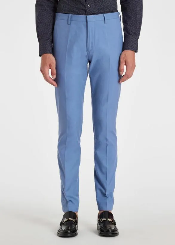 Paul Smith Pants SlimFit Cotton Chinos Sky Blue 8211 Mens