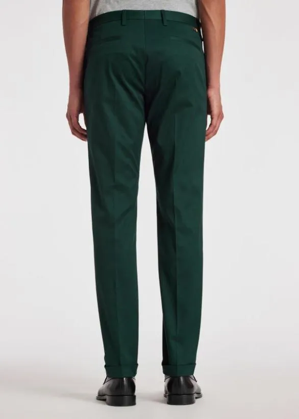 Paul Smith Pants SlimFit StretchCotton Chinos Dark Green 8211 Mens