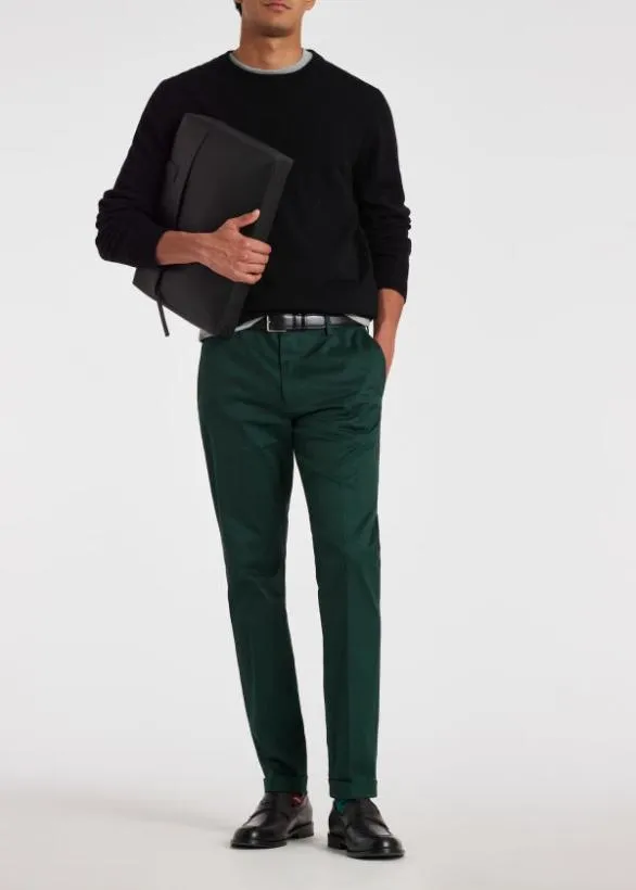 Paul Smith Pants SlimFit StretchCotton Chinos Dark Green 8211 Mens