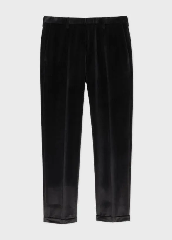 Paul Smith Pants SlimFit Velvet Pants Black 8211 Mens