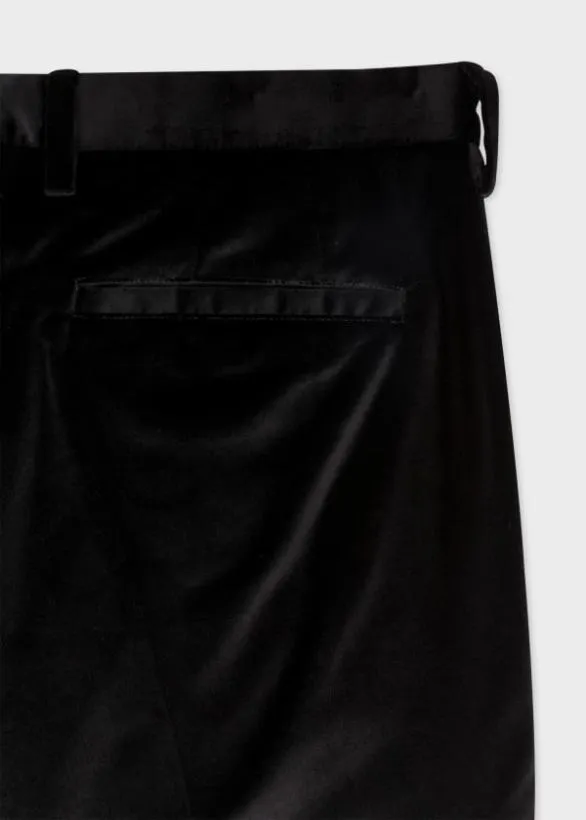 Paul Smith Pants SlimFit Velvet Pants Black 8211 Mens