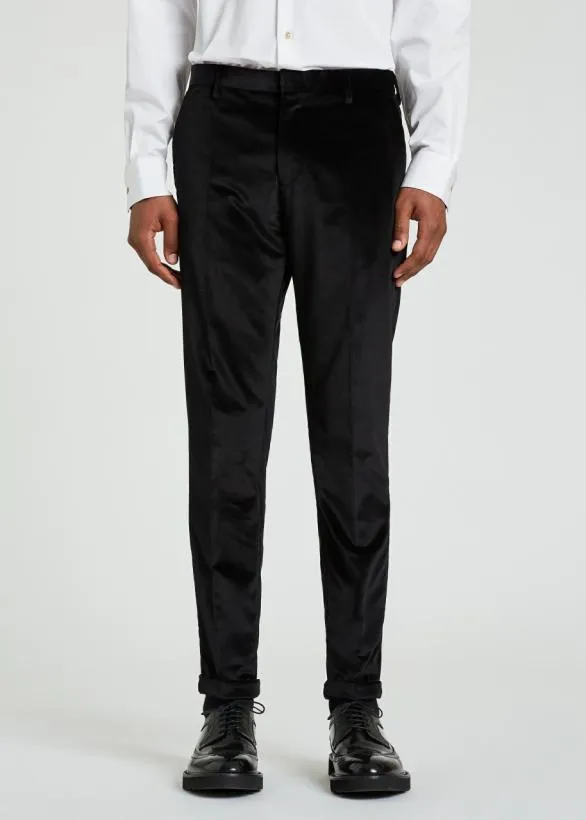 Paul Smith Pants SlimFit Velvet Pants Black 8211 Mens