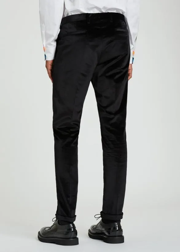 Paul Smith Pants SlimFit Velvet Pants Black 8211 Mens