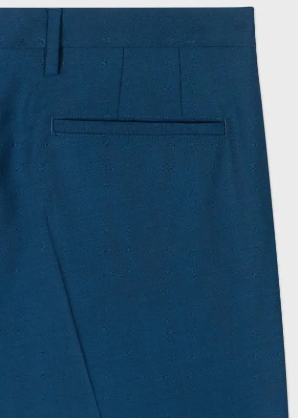 Paul Smith Pants SlimFit WoolMohair Trousers Blue 8211 Mens