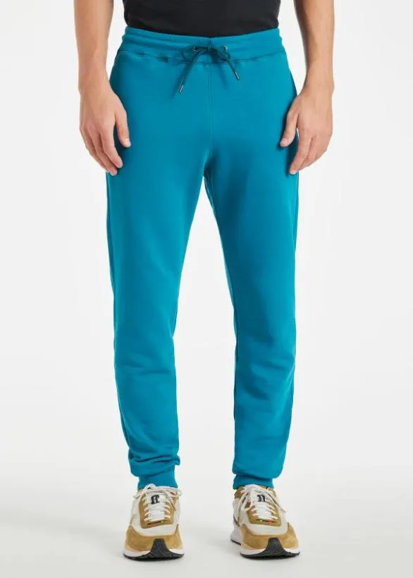 Paul Smith Pants SlimFit Zebra Logo Sweatpants Teal 8211 Mens