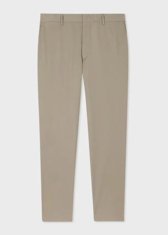 Paul Smith Pants Washed Khaki Fine CottonTwill Chinos Khaki 8211 Mens