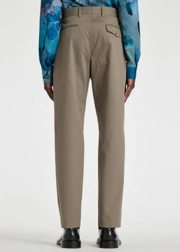 Paul Smith Pants Washed Khaki Fine CottonTwill Chinos Khaki 8211 Mens