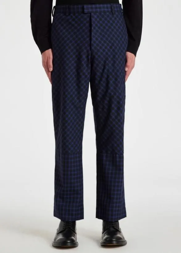 Paul Smith Pants Wool Carpenter Pants Blue 8211 Mens