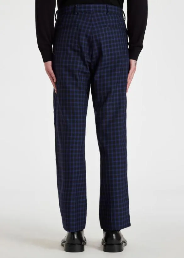 Paul Smith Pants Wool Carpenter Pants Blue 8211 Mens